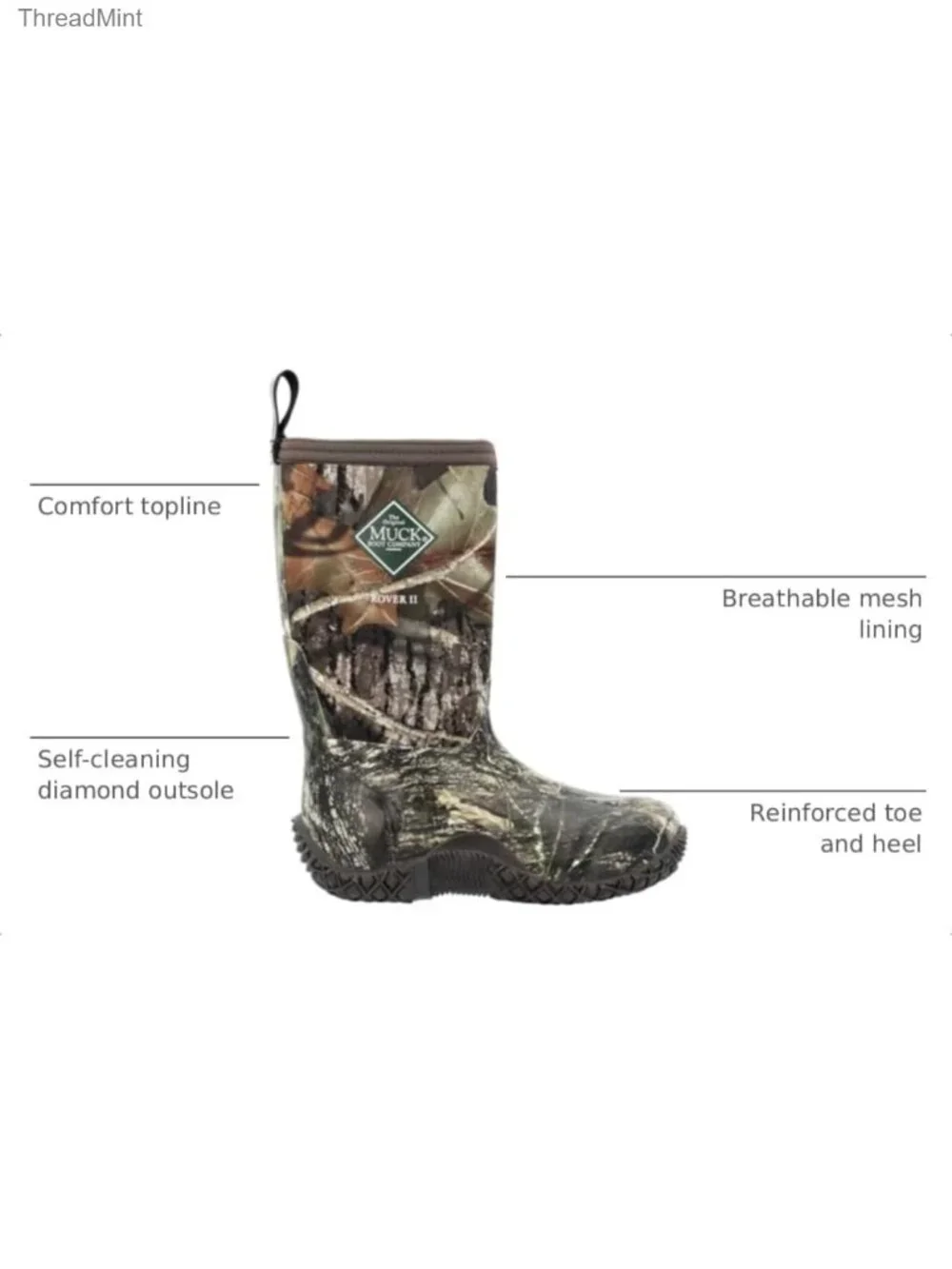 Kids Mid-Calf Pull-On Work Boots 5mm Neoprene Lining Rubber Sole